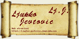 Ljupko Jevtović vizit kartica